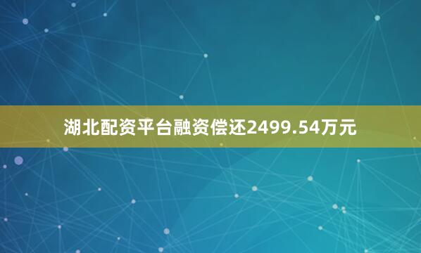 湖北配资平台融资偿还2499.54万元